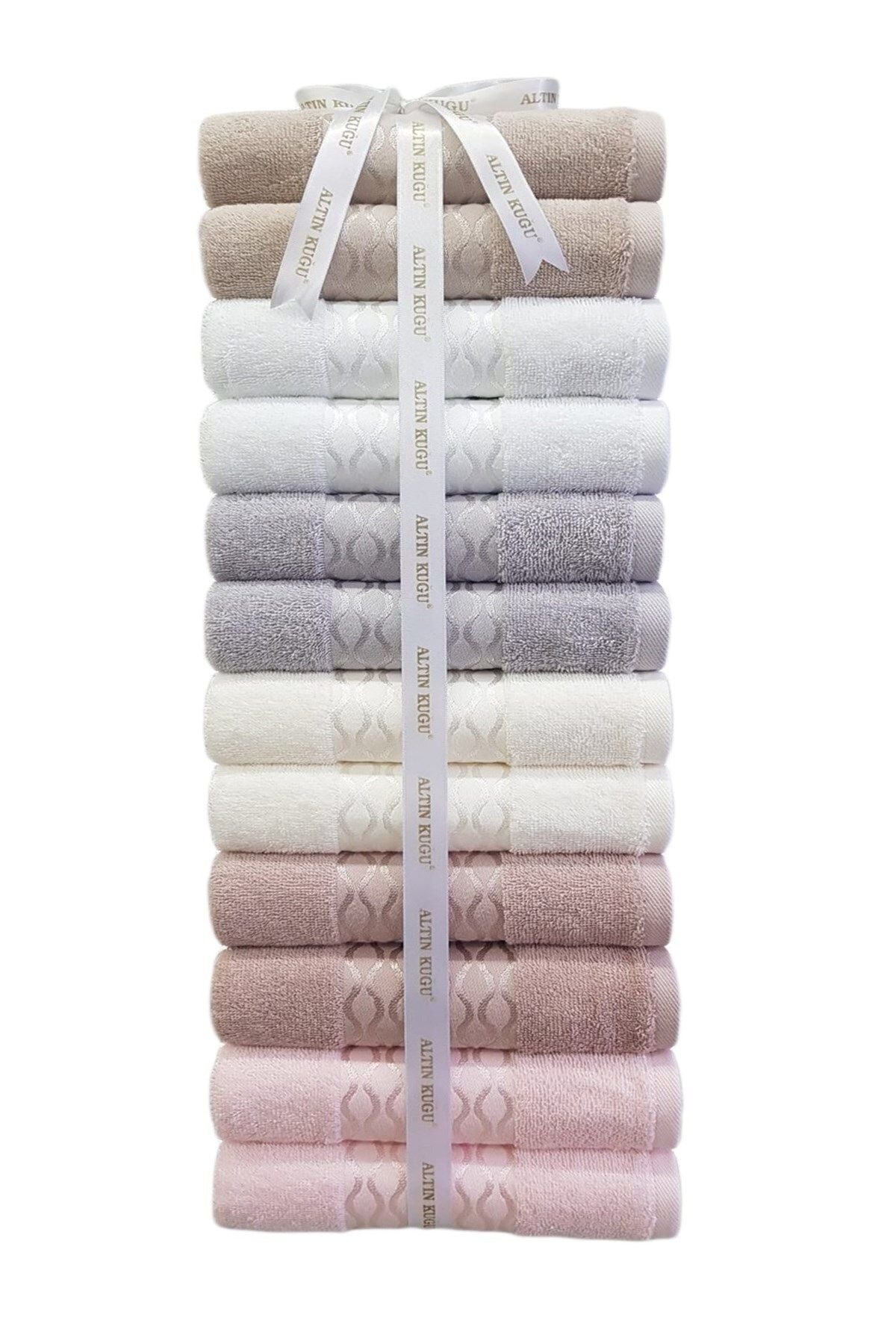 Özdilek Elissa Face Towel 12 Pack - 6 Colors - 50x80 Cm 1