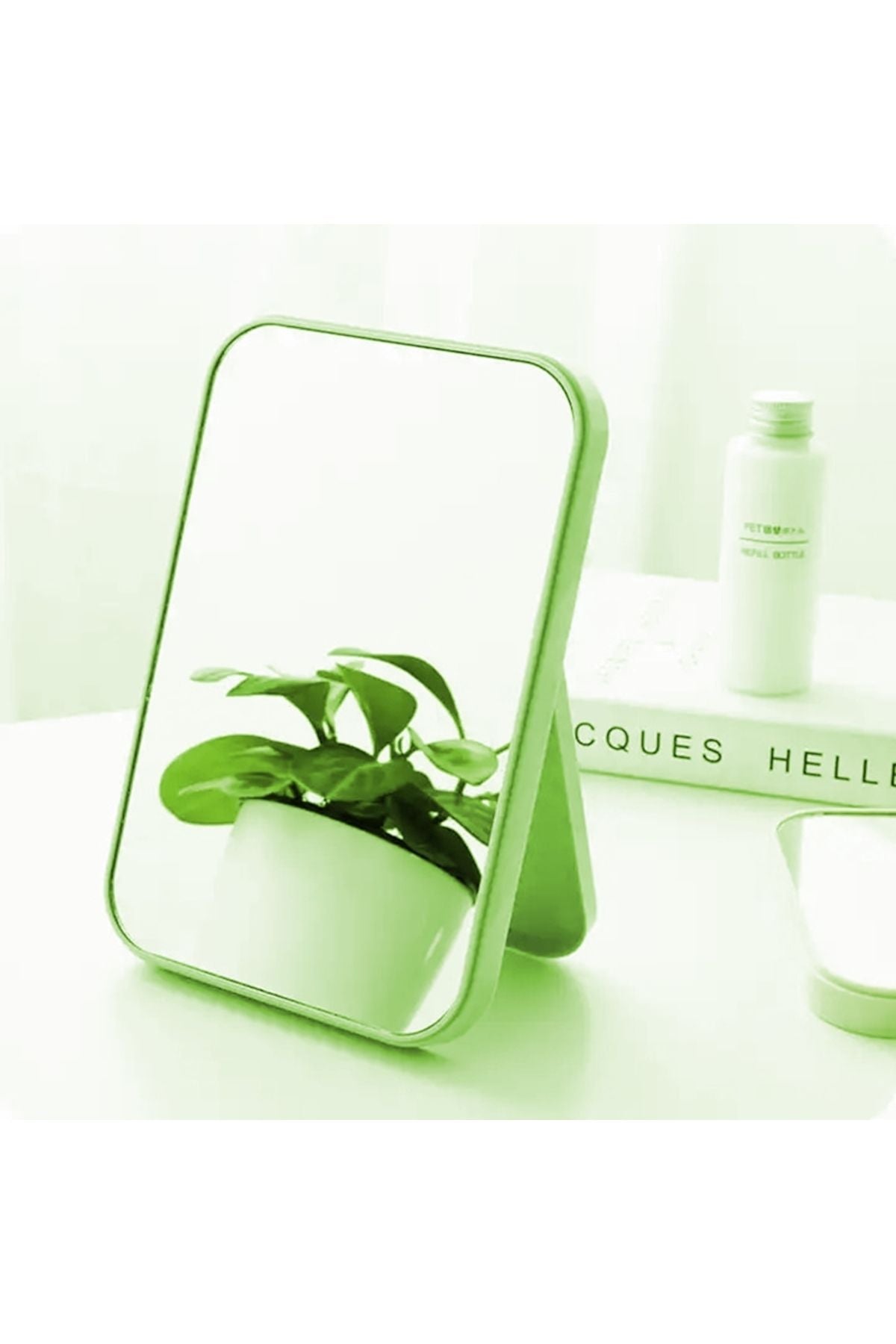 Gaman Green Makeup Mirror Portable Desk Hand Mirror Hanging 14.8 Cm X 10 Cm 2