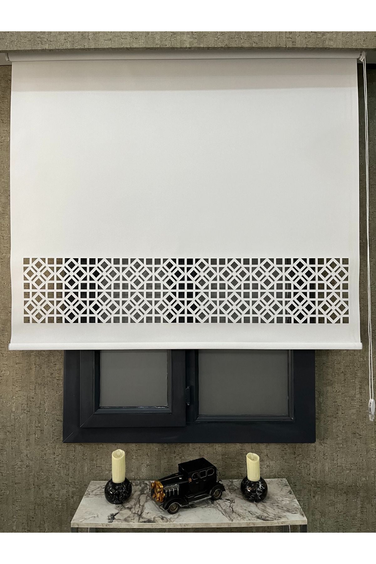 VOLPER MEKANİK Volper Laser Cut Ivory Roller Blind 2