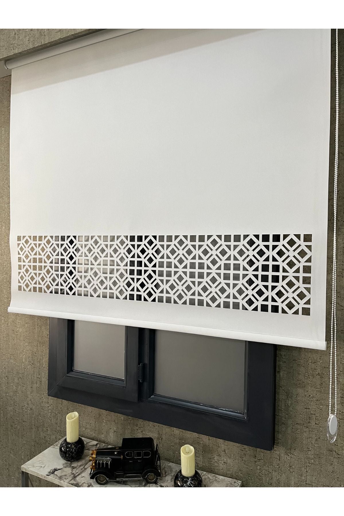 VOLPER MEKANİK Volper Laser Cut Ivory Roller Blind 3