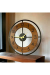 AA Shop Wooden Black Walnut Furniture Patterned Silent Wall Clock 50cm 1