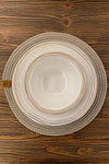 MISS JULI 6 Piece Wicker Placemat American Service Plate Mat 31 cm + 1 Bread Basket 18 cm 2