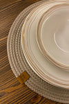 MISS JULI 6 Piece Wicker Placemat American Service Plate Mat 31 cm + 1 Bread Basket 18 cm 5