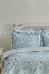 Karaca Home Daisy 100% Cotton Double Duvet Cover Set Mint Blue (PP) 3