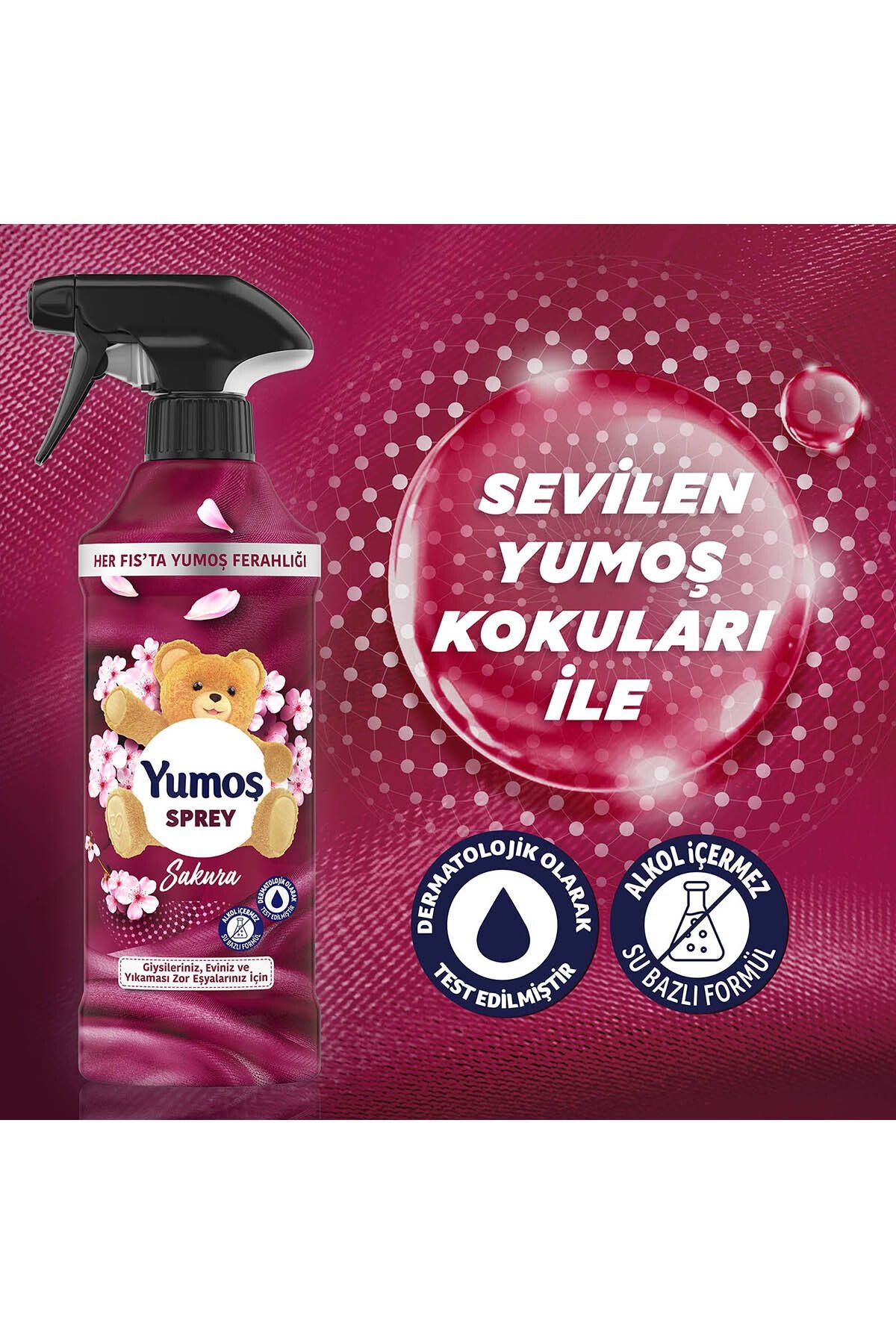 Yumoş Spray For Hard-To-Wash Items Sakura 450 ml X2 Frame Gift 4