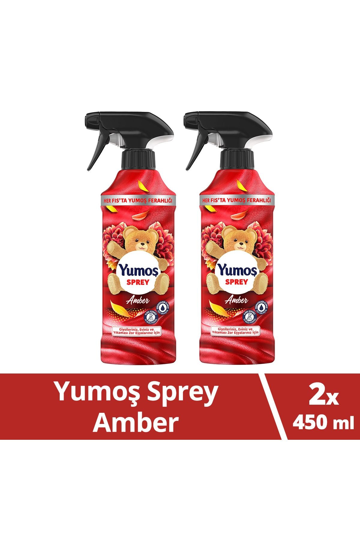 Yumoş Spray For Hard-To-Wash Items Amber 450 ml X2 1