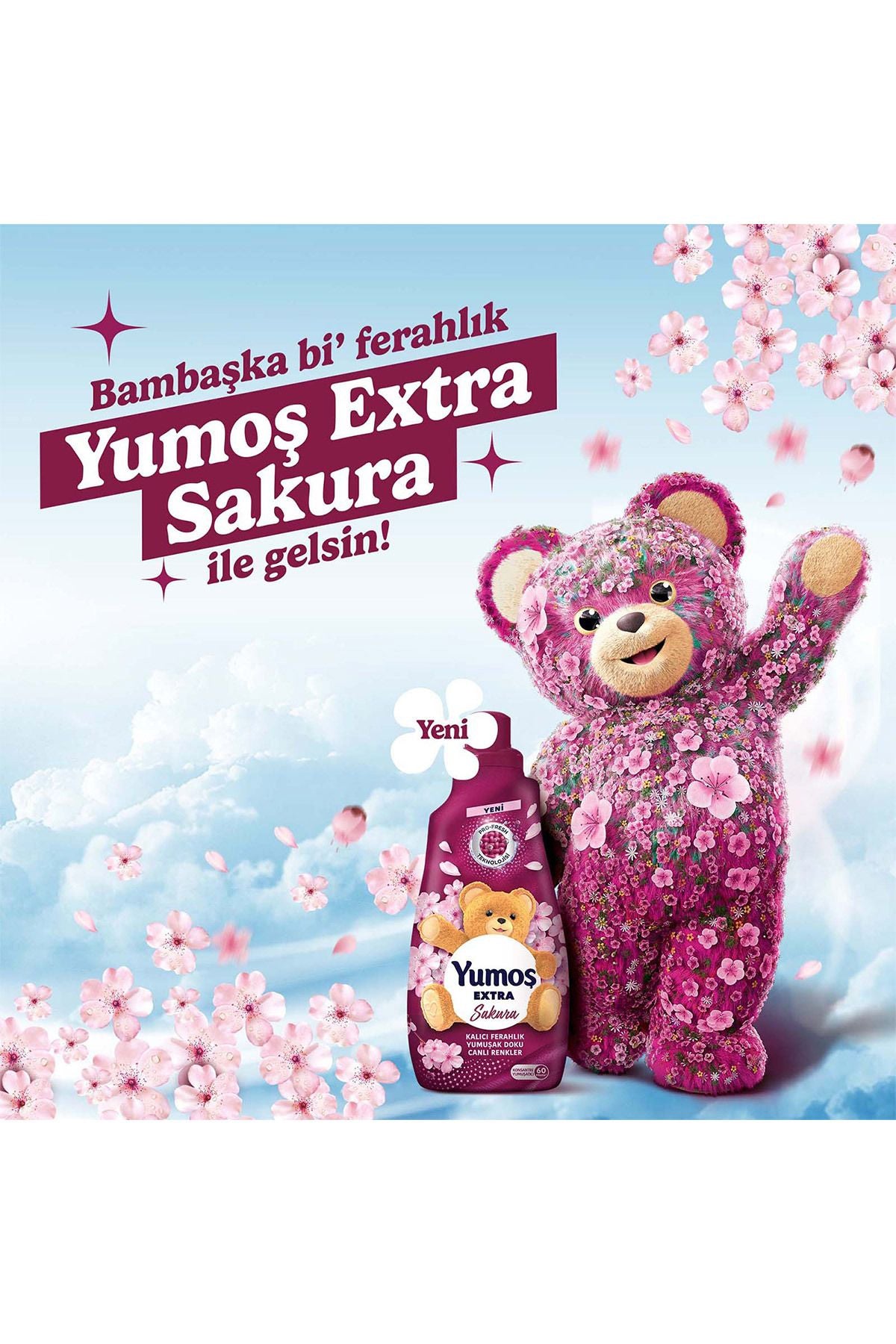 Yumoş Softener Sakura 1440 ml X2 Spray Sakura 450 ml X2 Frame Gift 3