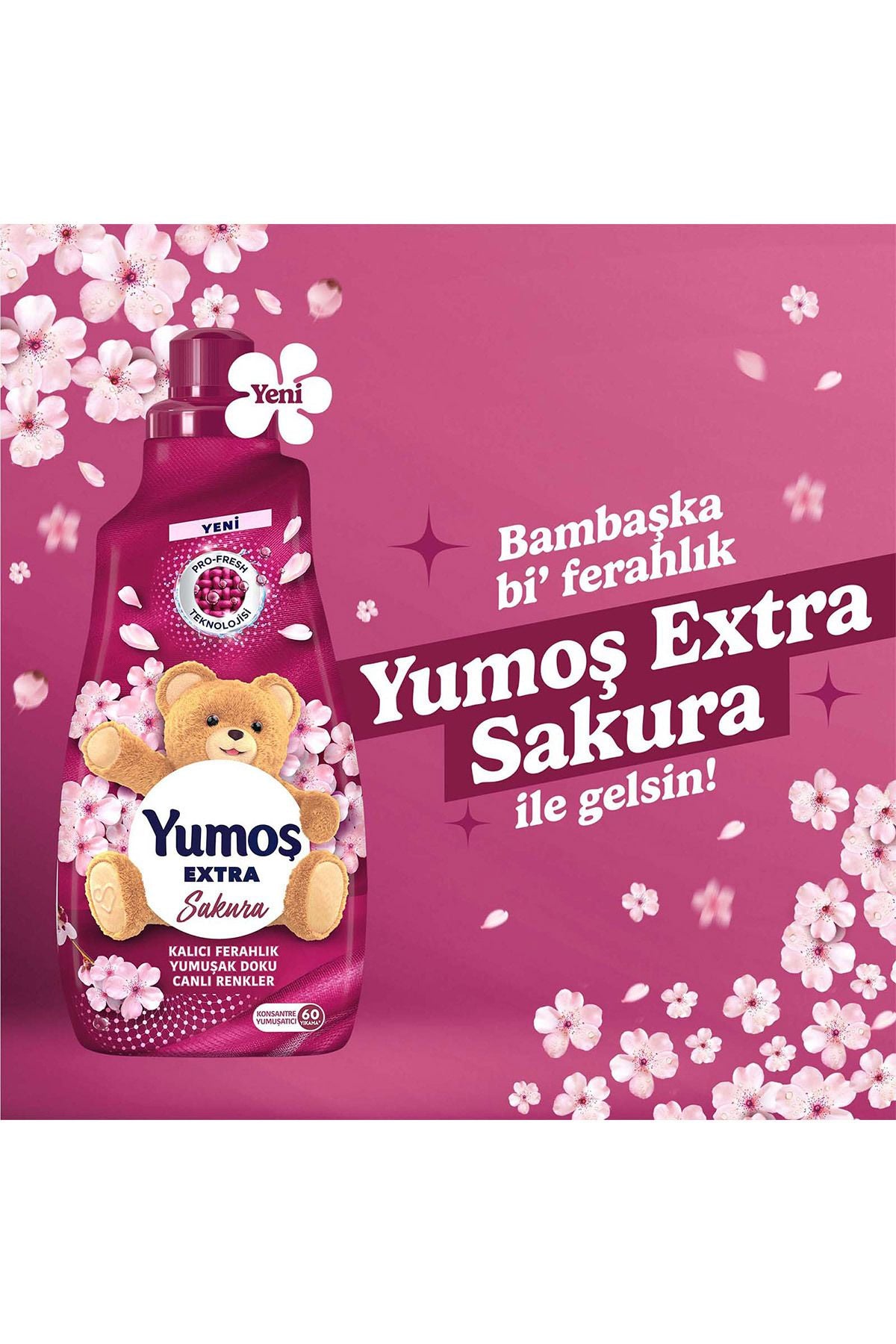 Yumoş Softener Sakura 1440 ml X2 Spray Sakura 450 ml X2 Frame Gift 4