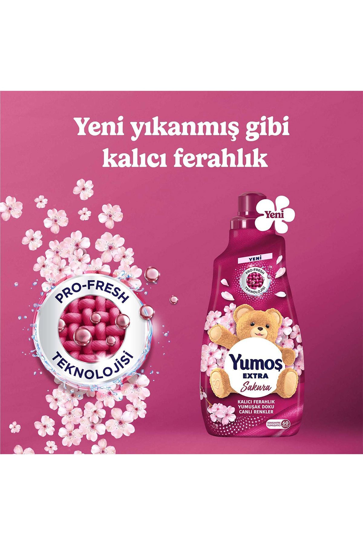 Yumoş Softener Sakura 1440 ml X2 Spray Sakura 450 ml X2 Frame Gift 5