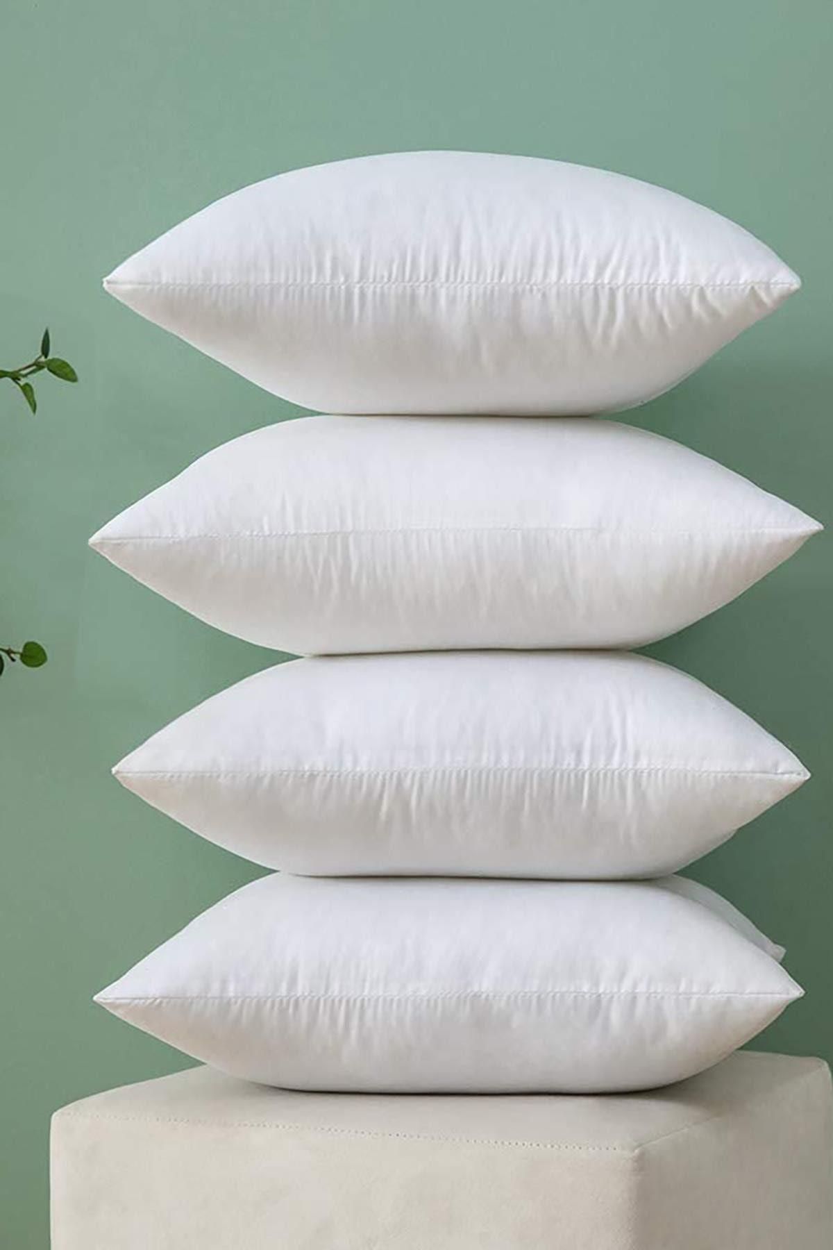 Varol 4 Piece Pillow Set %100 Cotton Cover Silicone Filled 1