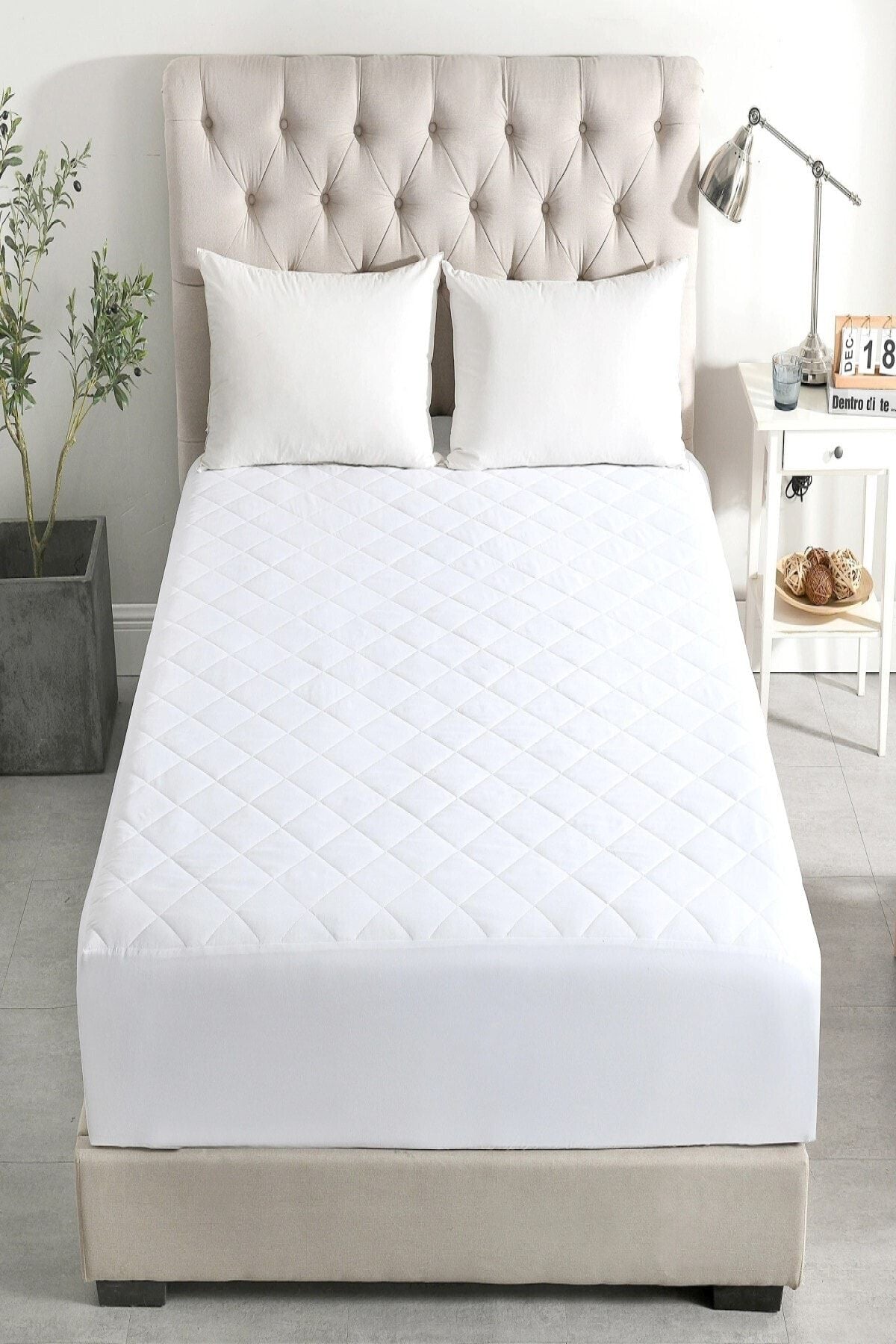 Erko Dört Mevsim Soft Touch Full Edge Fitted Quilted Mattress Protector - Single and Double Sizes 1