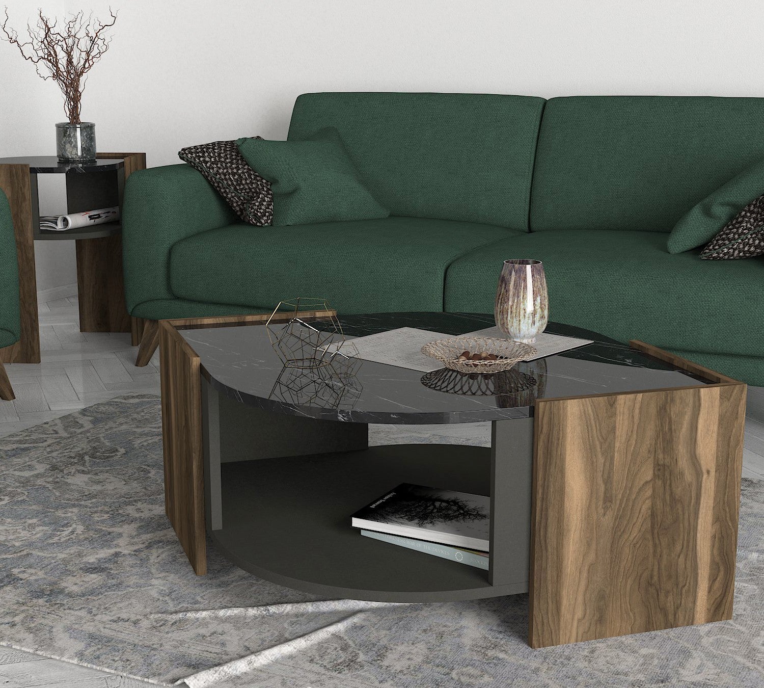 Coffee Table Marbel Walnut
Grey
Black 804TRH2826 2