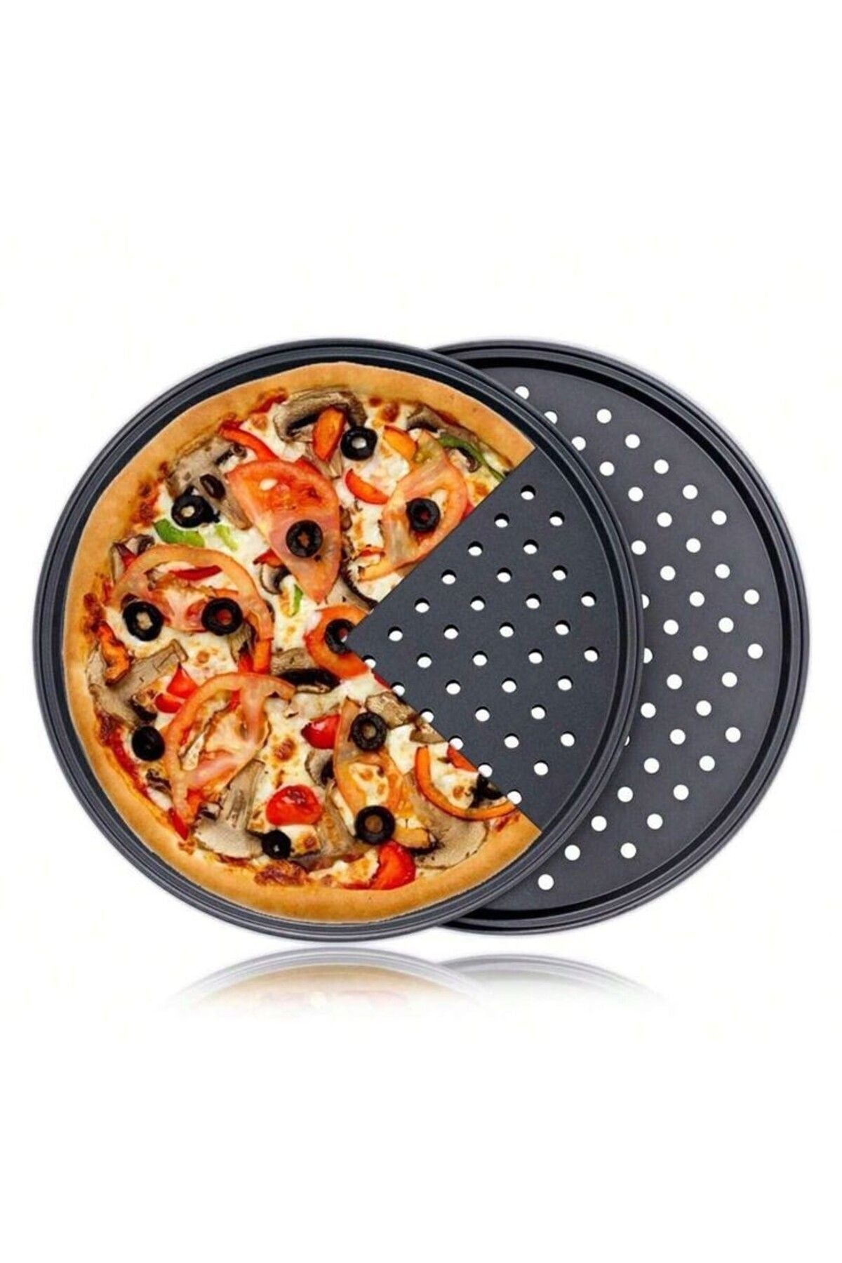 BRE HOME 32 cm Non-Stick Perforated Pizza Tray 2