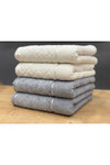 HANE TEKSTİL Çeyizlik-Hediyelik 4'lü 50x90 Cm Cotton Hand & Face Towel Set ANTHRACITE - CREAM 1