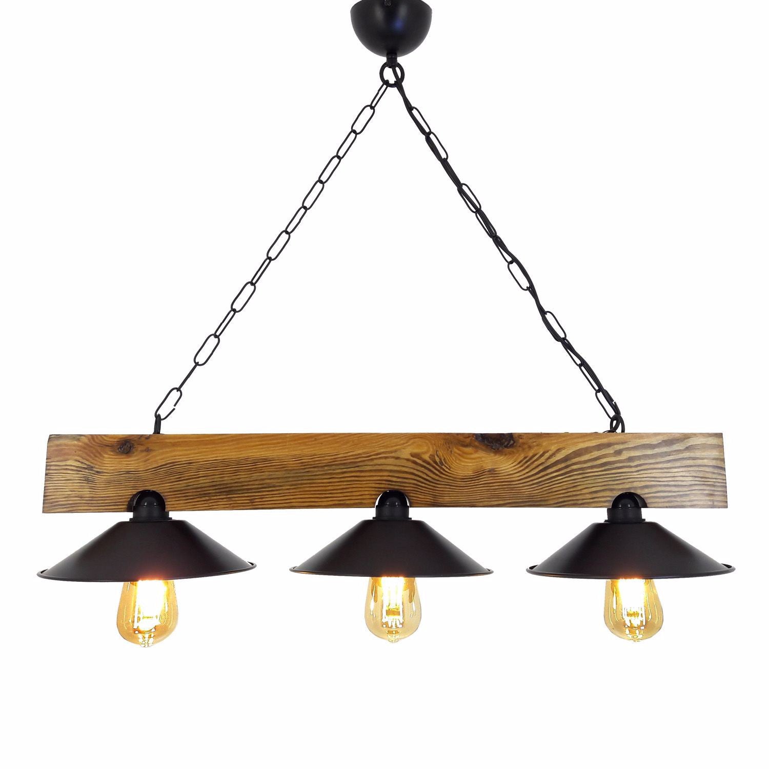 Chandelier Üç Şapka Avize Walnut
Black 806ALD1512 2