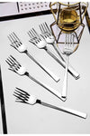 Yüsra Home 6 Pieces Luxury Plain Stick Model Dessert Forks (Stainless Steel) 3