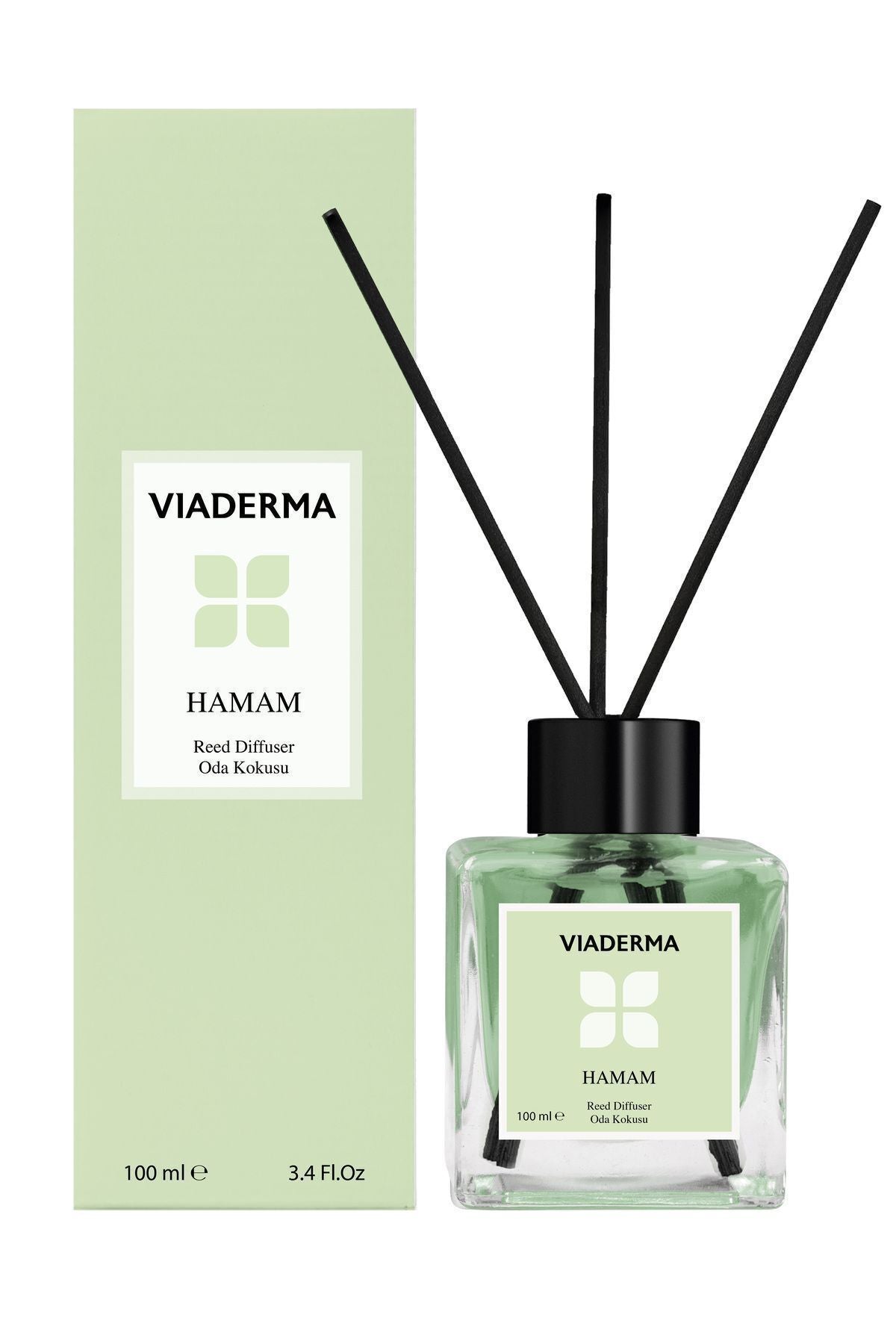 Viaderma Square Bottle Bath Essence Bamboo Stick Room Fragrance 100 ml 1