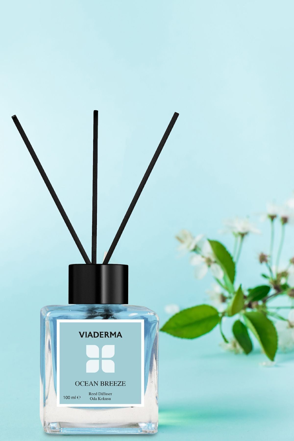 Viaderma Square Bottle Ocean Breeze Bamboo Stick Room Fragrance 100 ml 2