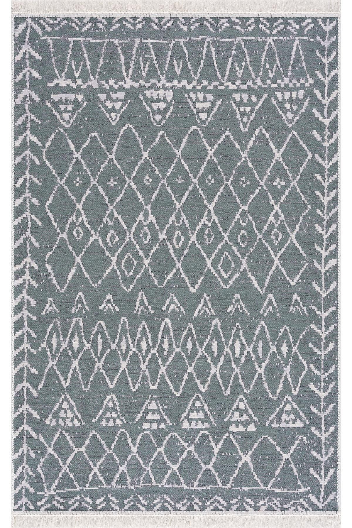 Caretta Home Mistik Series Reversible Washable Cotton Fringed Decorative Kilim Rug 2