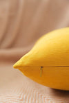 ÖZENEV Yellow Cushion Cover Decorative Plain Simple Panorama-344 Punchable Punch 2