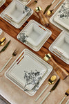 Erbaşlar 24 Piece 6 Person Catalan Square Dinner Set - Lux Dinner Set 3