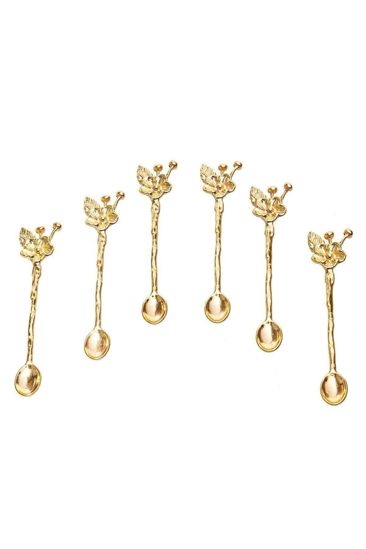 AP STORE Decotyle Paşabahçe Tea Spoon Gold 6-Person 1