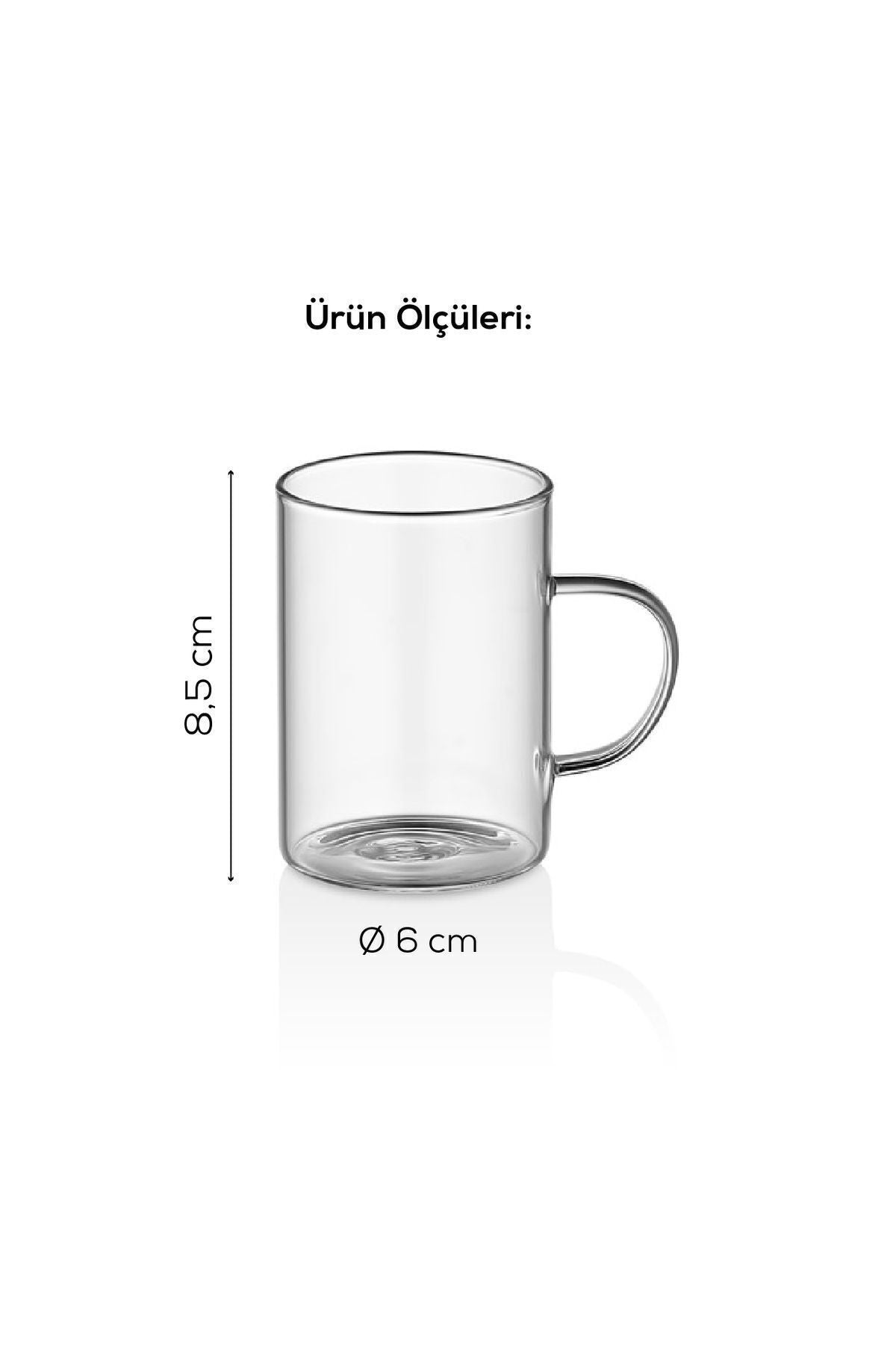 Vienev 6-Piece Heat Resistant Borosilicate Glass Mug Set 5