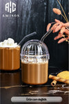 AC AMISOS MONICA 4-Piece Glass Straw Crystal Glass 400ML Cold Coffee Glass Lemonade Glass Beverage Glass 1