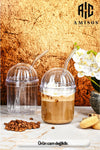 AC AMISOS MONICA 4-Piece Glass Straw Crystal Glass 400ML Cold Coffee Glass Lemonade Glass Beverage Glass 5