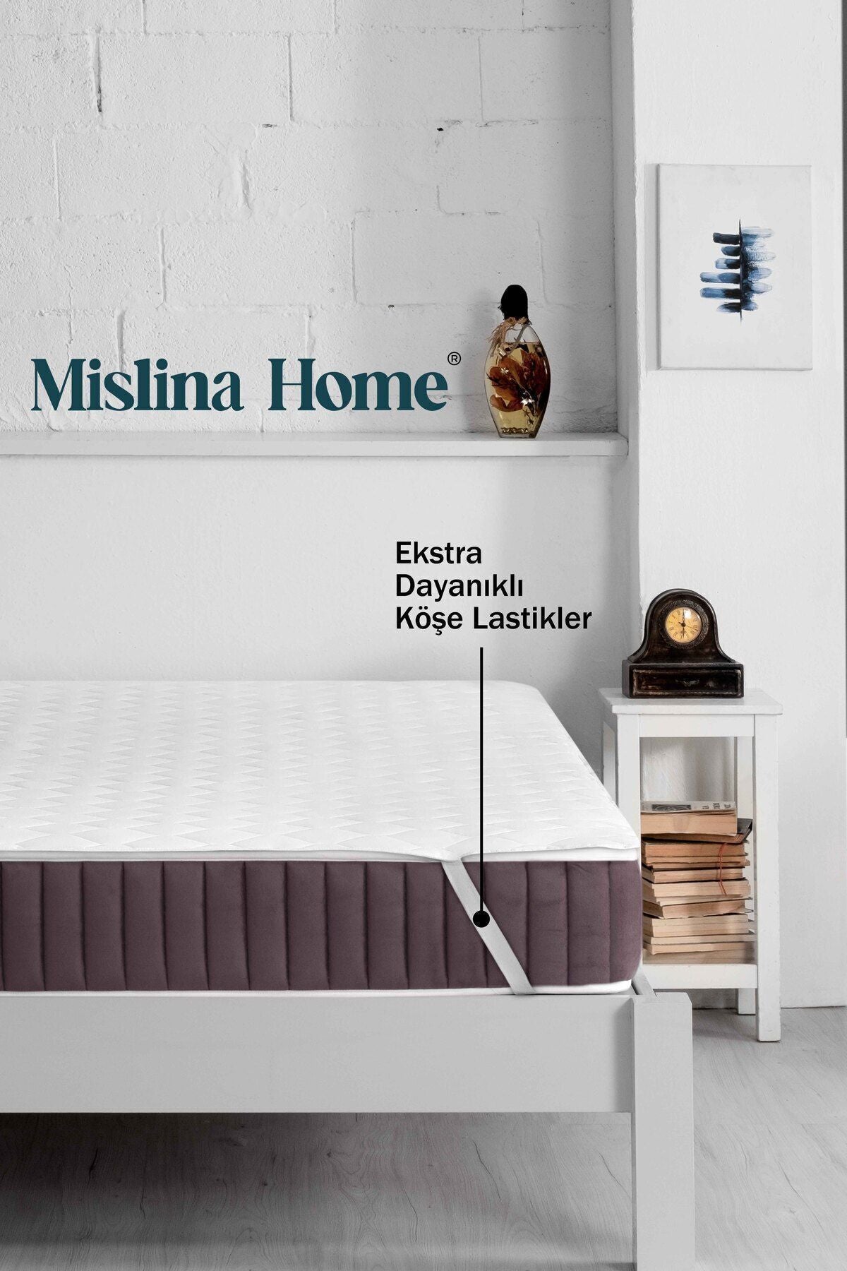 Mislina Home Kapitone Microfiber Fitted Waterproof Mattress Protector 4