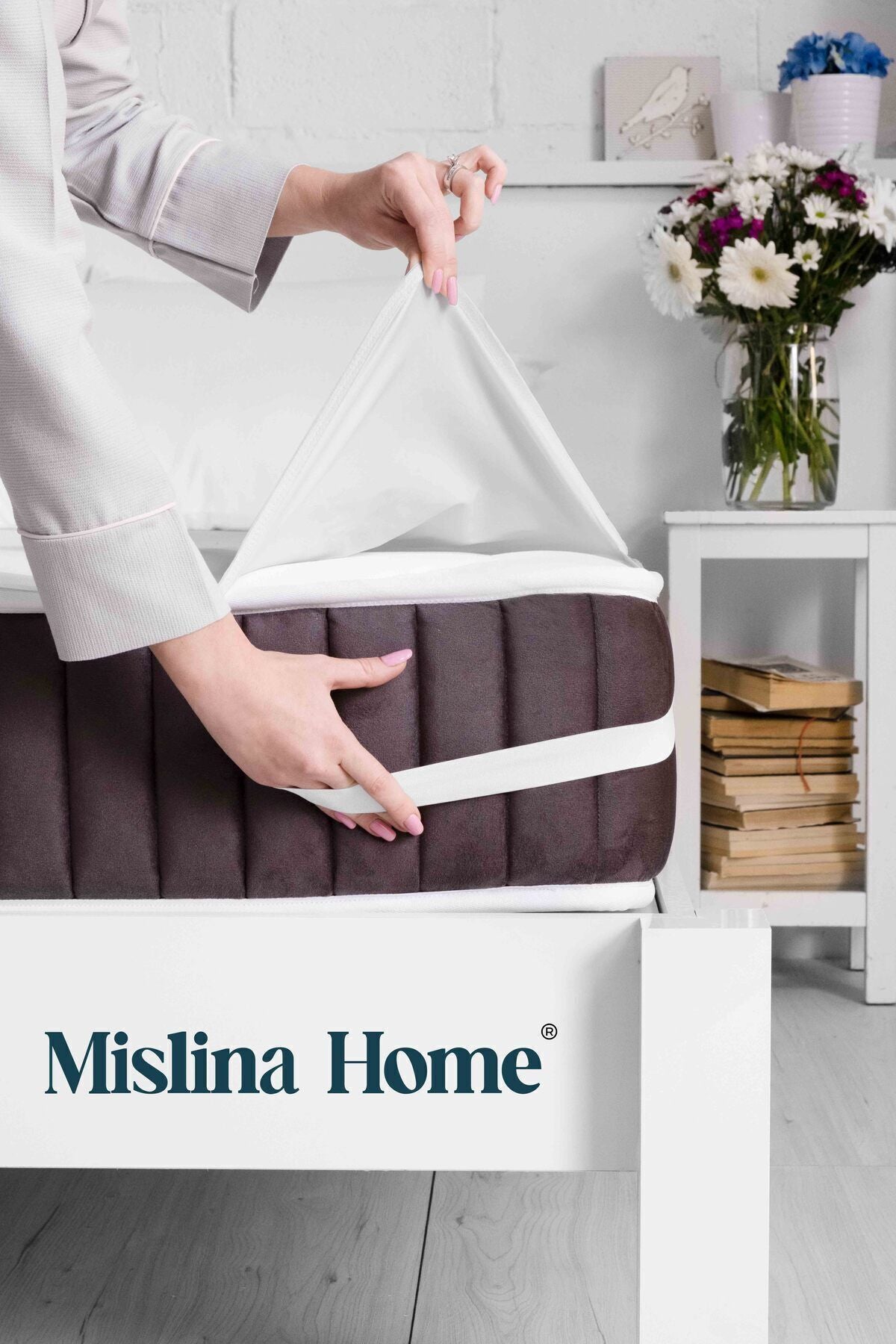 Mislina Home Kapitone Microfiber Fitted Waterproof Mattress Protector 6