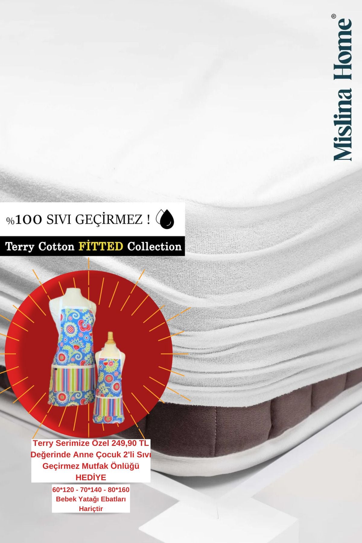 Mislina Home Terry Cotton Waterproof Fitted Full Edge Baby Child Mattress Protector 1