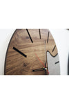 ERDEĞER LAZER Erdeğer Two-Tone Patterned Wooden Clock St010 4