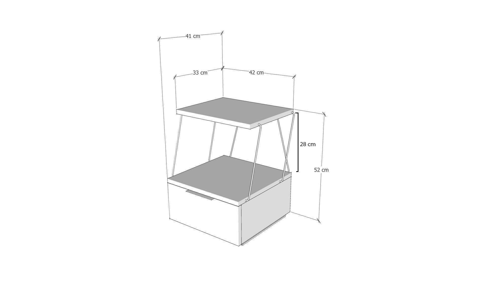 Nightstand Tekoba - Pine Pine 854KLN4323 4