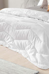 Miabella Home Single Antibacterial Microfiber Satin White Pillow and Quilt Set, Soft, Non-Sweating, 100% Cotton 3