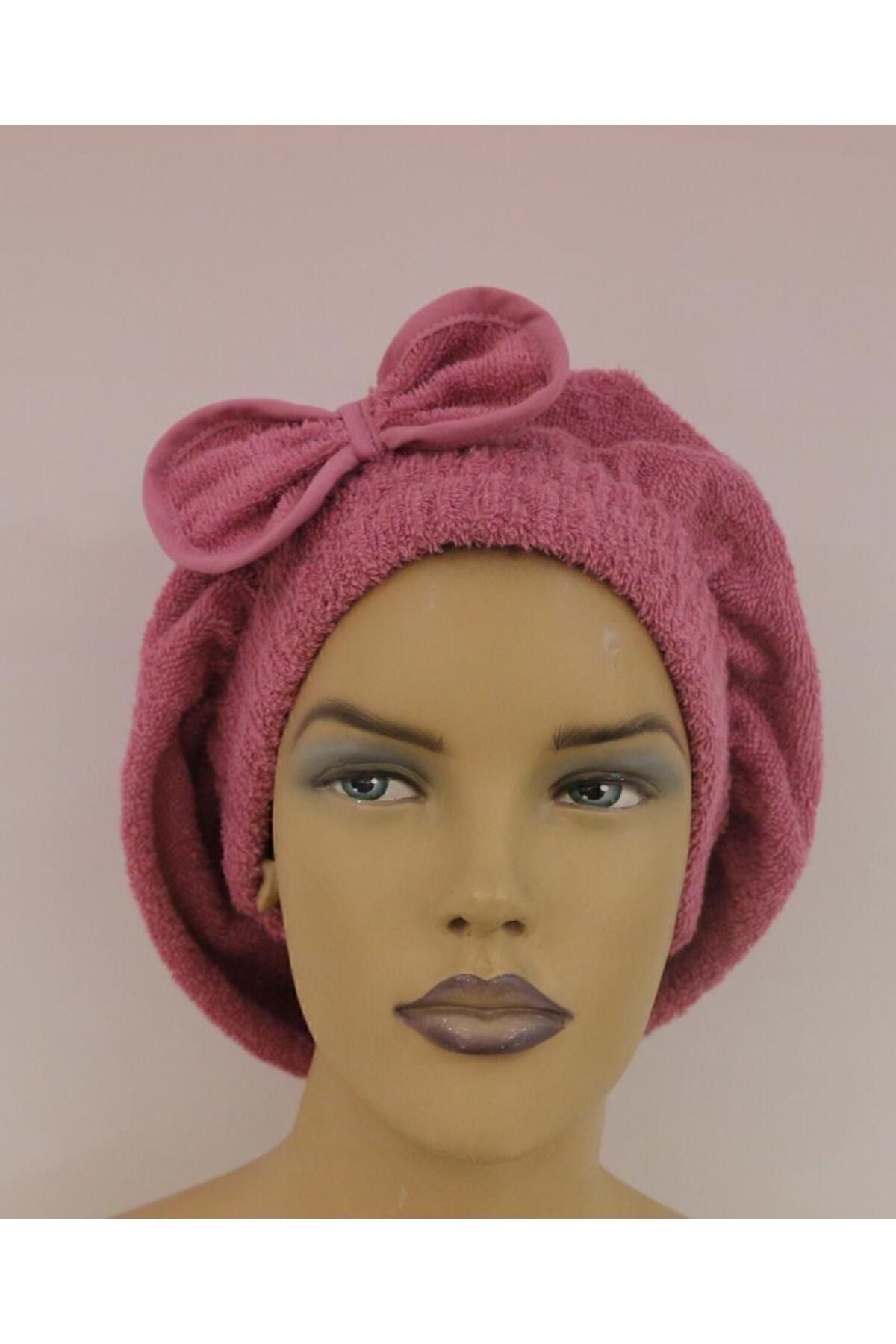 Ender Home Towel Bow Hair Drying Cap Elastic Head Towel 1