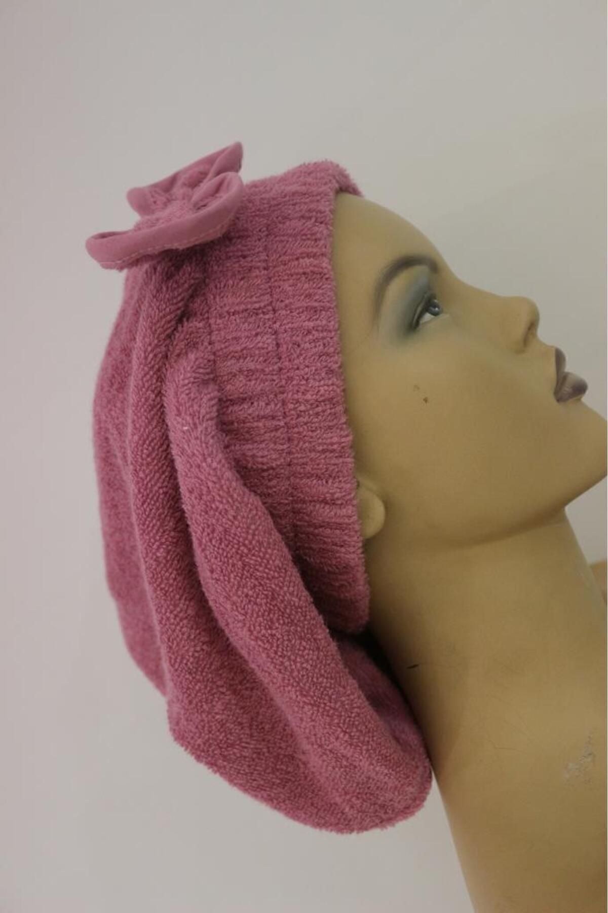 Ender Home Towel Bow Hair Drying Cap Elastic Head Towel 3