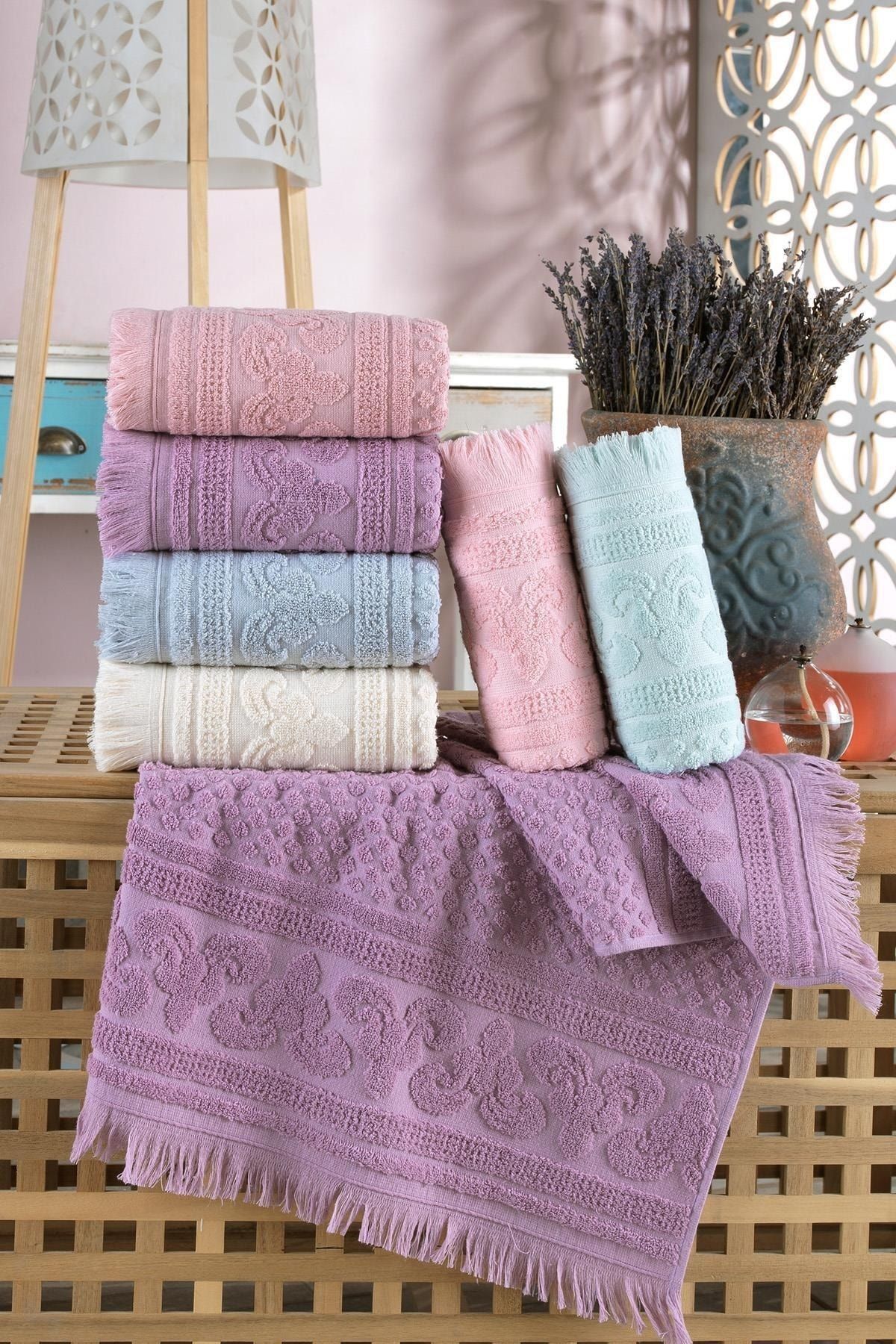 Zeynep Tekstil Premium 6-Piece 50x90 Cm Hand & Face Towel Set | 100% Cotton 1