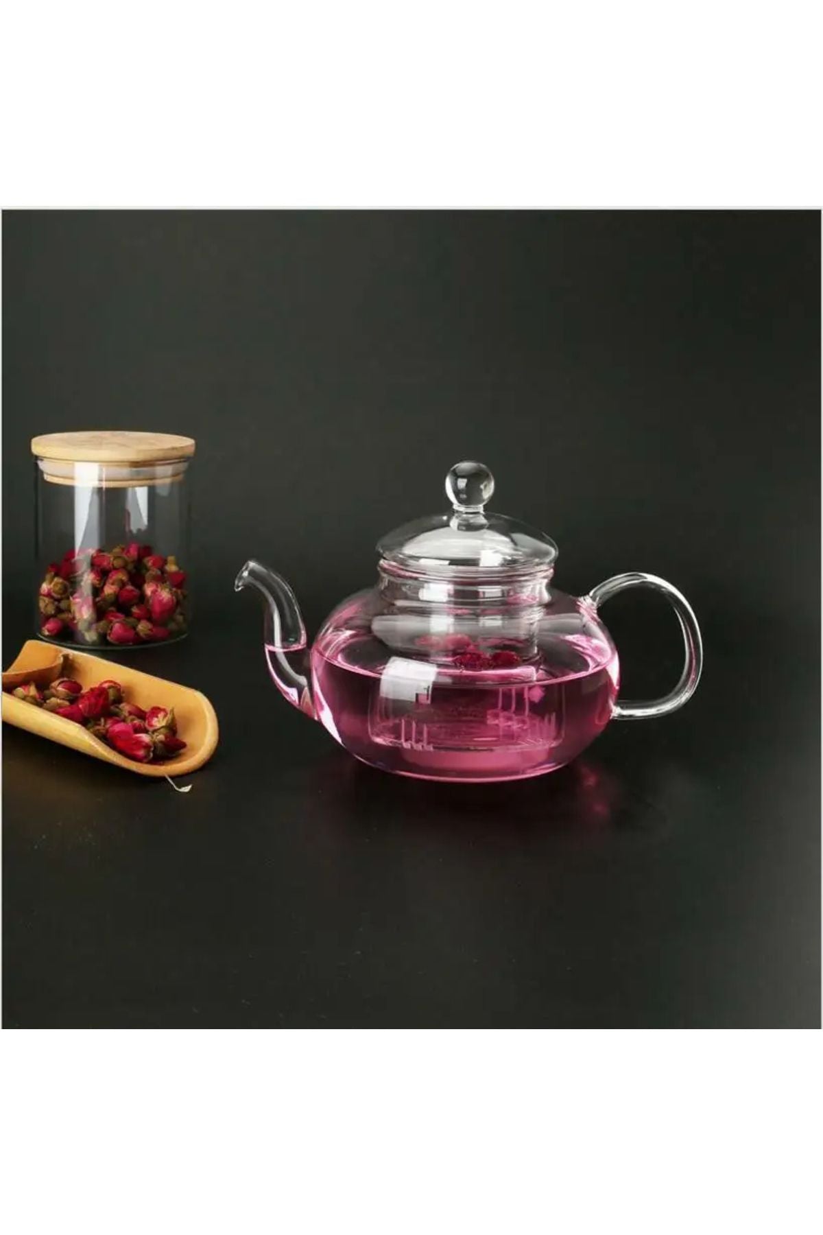 Morponi Borosilicate Glass Teapot And Warmer Set 1000ml 3