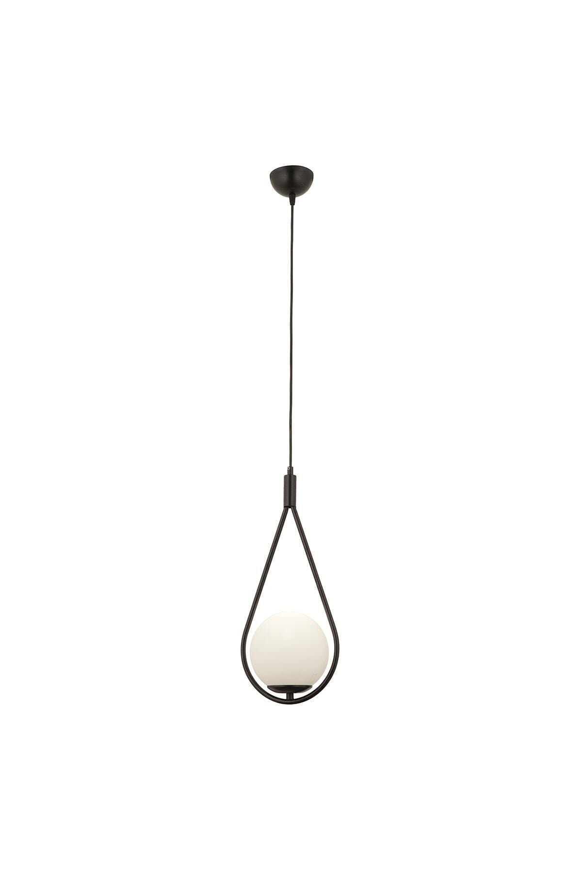 Apliqa Mirza Single Black Pendant with White Glass Modern Pendant for Kitchen and Living Room 2