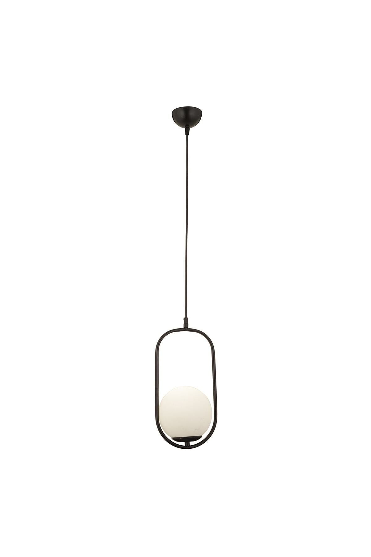 Apliqa Lorin Single Black Pendant with White Glass Modern Pendant for Kitchen and Living Room 2