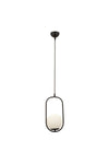 Apliqa Lorin Single Black Pendant with White Glass Modern Pendant for Kitchen and Living Room 2