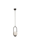 Apliqa Lorin Single Black Pendant with White Glass Modern Pendant for Kitchen and Living Room 3