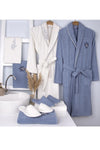 Baveno 100% Cotton 8-Piece Towel & Bathrobe Family Set 2