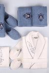 Baveno 100% Cotton 8-Piece Towel & Bathrobe Family Set 4