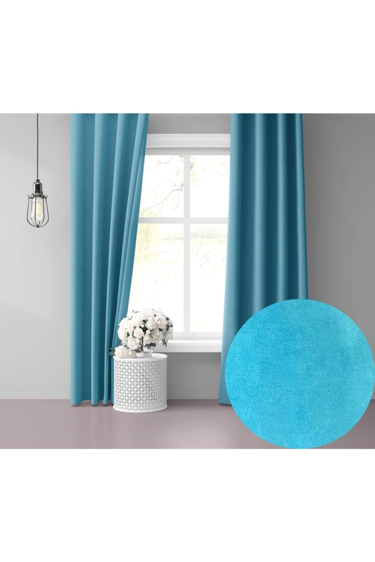 Perle Home Daily Series Country Blue Curtain 150x260 1