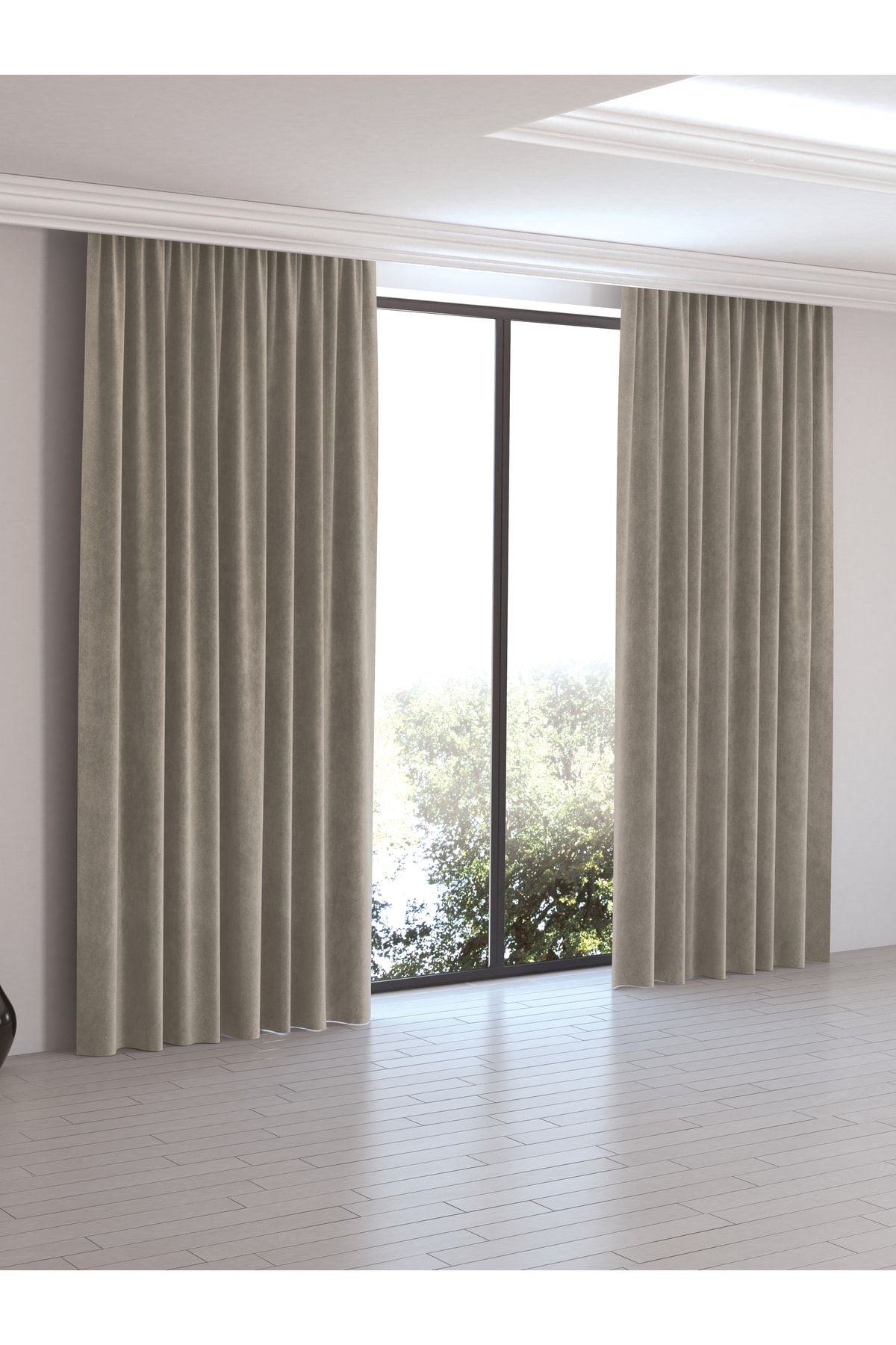 Perle Home Daily Series Stone Color Curtain 1