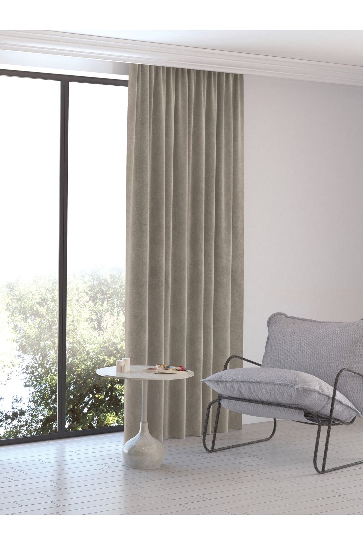 Perle Home Daily Series Stone Color Curtain 3