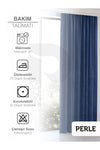 Perle Home Daily Series Sapphire Color Curtain 150x260 5