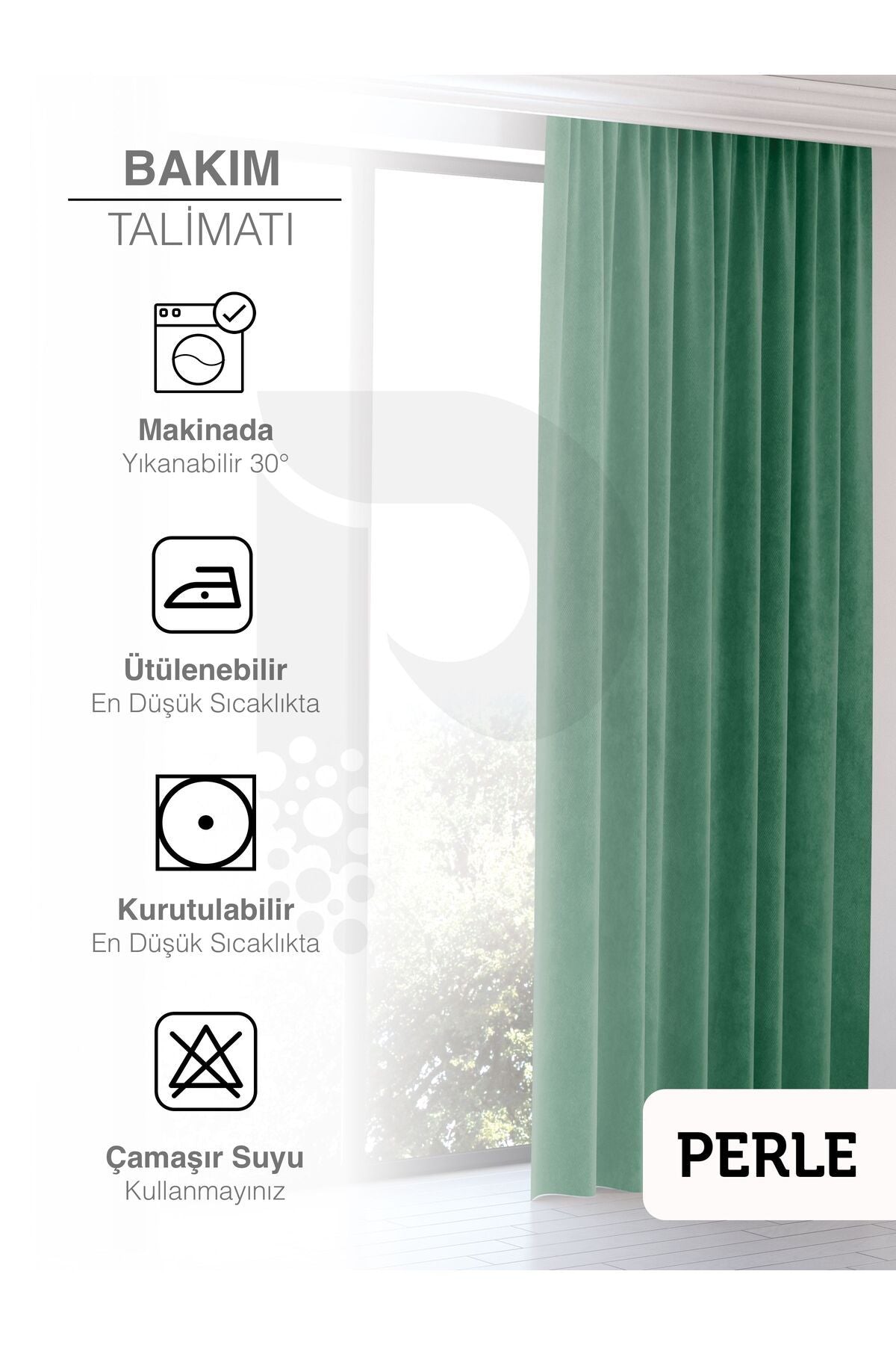 Perle Home Daily Series Emerald Green Curtain Panel 5